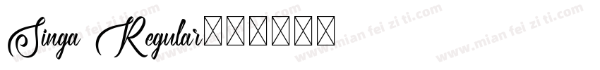 Singa Regular字体转换